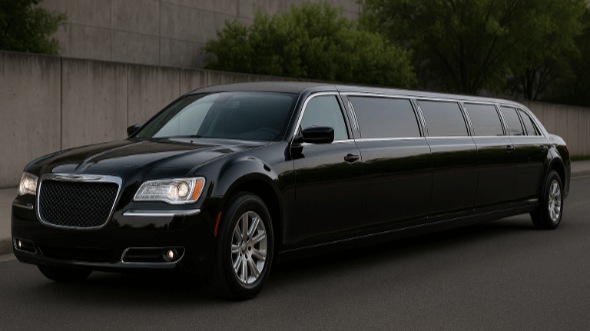 Exterior of Chrysler 300 Limo in Yorba Linda