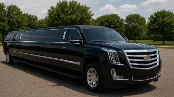 Exterior of Escalade Limo in Lakewood